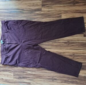 Womens Size 24 Loft Plus legging Rayon Cotton Maroon New With Tags